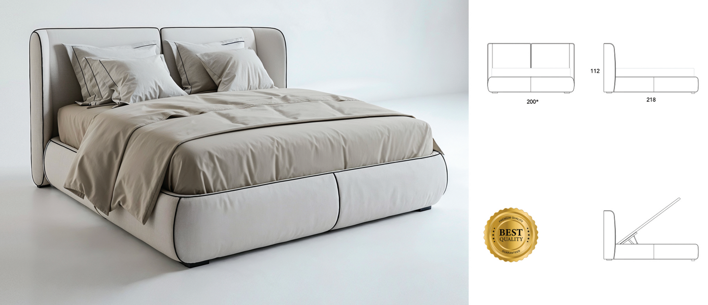 Chanel Bett - Hotelbett mit Lattenrost