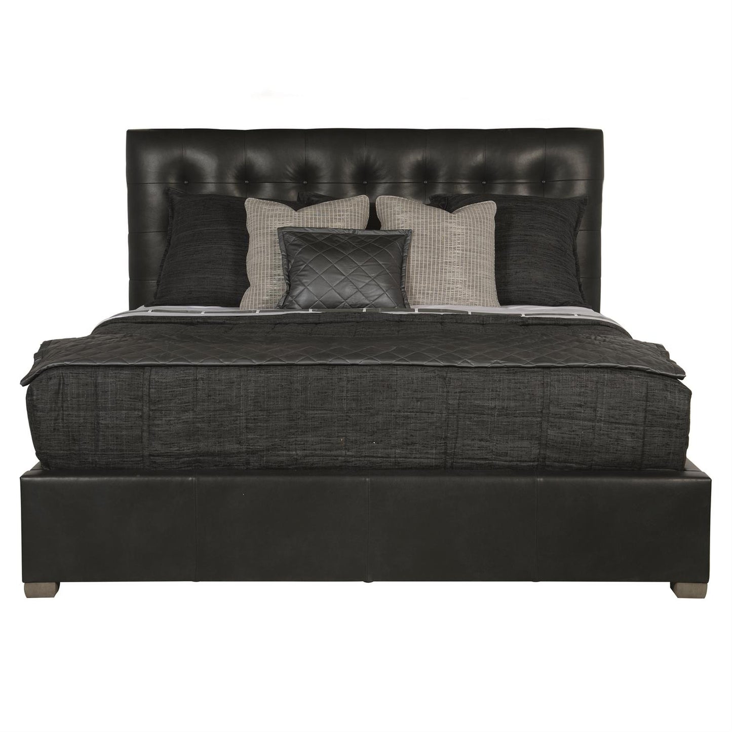 Hotelbett Leder Grino Boxspring integriert Echt Leder genoppt