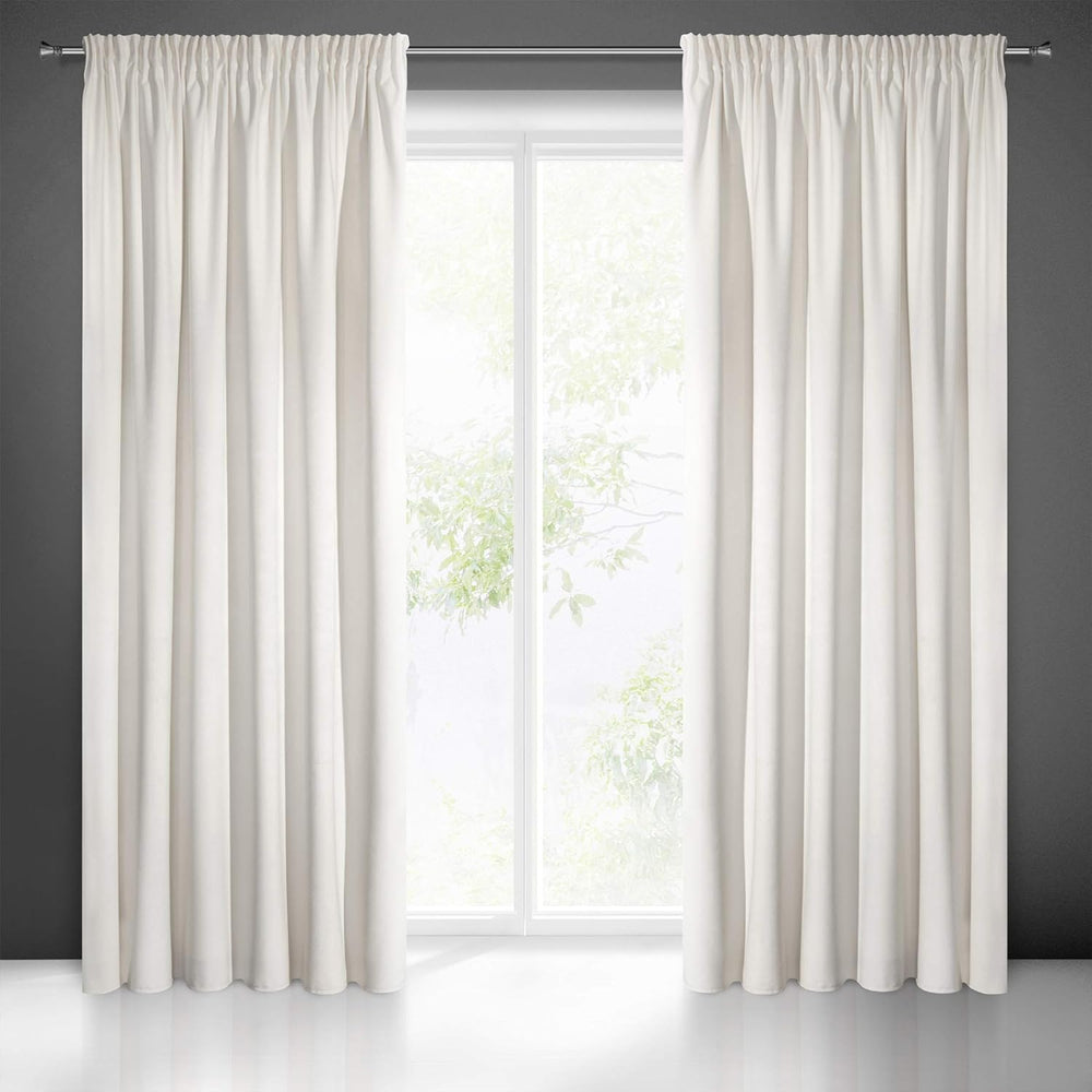 Vorhang Samt Beige